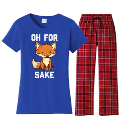 Oh For Fox Sake Gift Women's Flannel Pajama Set