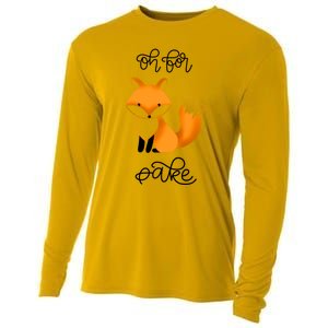 Oh For Fox Sake With Cute Fox Design Jla0022a Funny Gift Cooling Performance Long Sleeve Crew