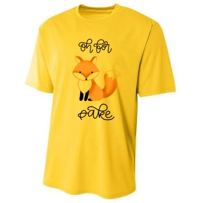 Oh For Fox Sake With Cute Fox Design Jla0022a Funny Gift Performance Sprint T-Shirt