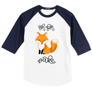 Oh For Fox Sake With Cute Fox Design Jla0022a Funny Gift Baseball Sleeve Shirt