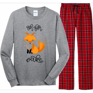 Oh For Fox Sake With Cute Fox Design Jla0022a Funny Gift Long Sleeve Pajama Set