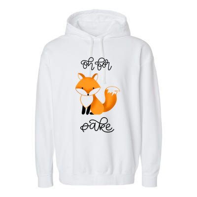 Oh For Fox Sake With Cute Fox Design Jla0022a Funny Gift Garment-Dyed Fleece Hoodie