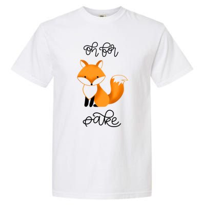 Oh For Fox Sake With Cute Fox Design Jla0022a Funny Gift Garment-Dyed Heavyweight T-Shirt