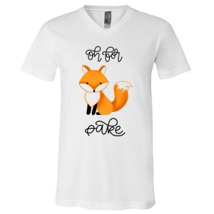 Oh For Fox Sake With Cute Fox Design Jla0022a Funny Gift V-Neck T-Shirt