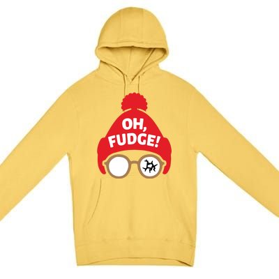 Oh Fudge Funny Christmas Saying Xmas Premium Pullover Hoodie