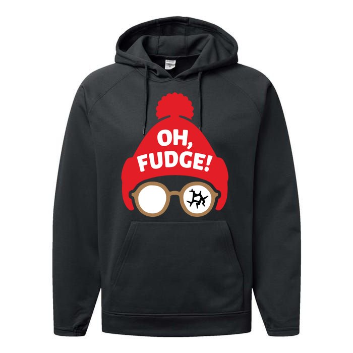 Oh Fudge Funny Christmas Saying Xmas Performance Fleece Hoodie