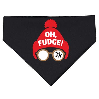 Oh Fudge Funny Christmas Saying Xmas USA-Made Doggie Bandana