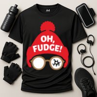 Oh Fudge Funny Christmas Saying Xmas Cooling Performance Crew T-Shirt