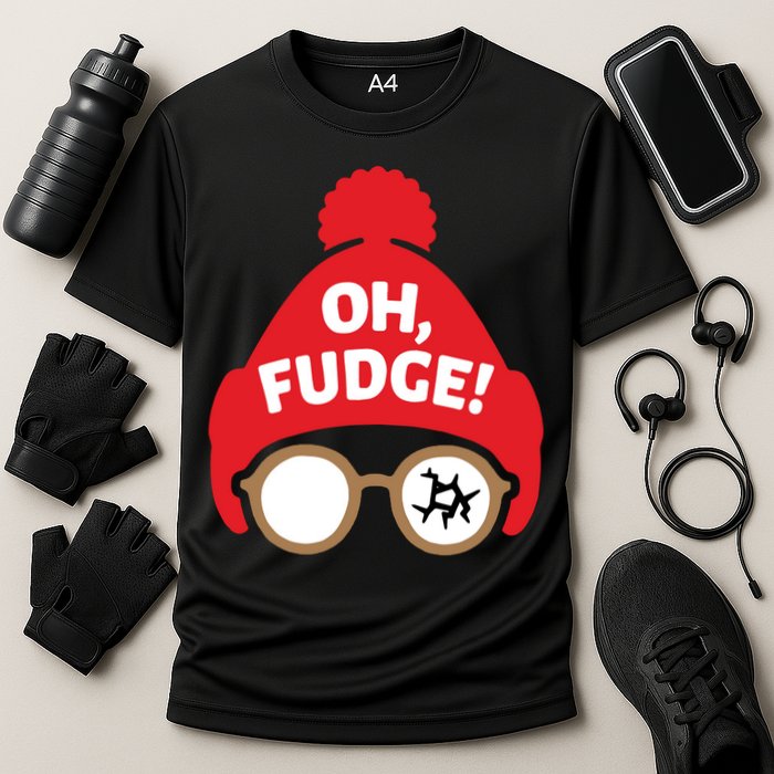 Oh Fudge Funny Christmas Saying Xmas Cooling Performance Crew T-Shirt