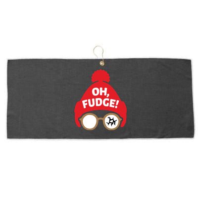 Oh Fudge Funny Christmas Saying Xmas Large Microfiber Waffle Golf Towel