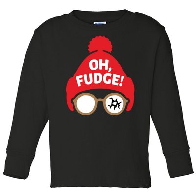 Oh Fudge Funny Christmas Saying Xmas Toddler Long Sleeve Shirt