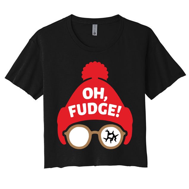 Oh Fudge Funny Christmas Saying Xmas Crop Top
