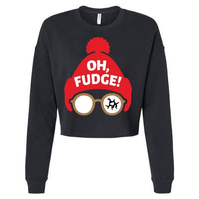 Oh Fudge Funny Christmas Saying Xmas Cropped Pullover Crew