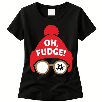 Oh Fudge Funny Christmas Saying Xmas Womens T-Shirt
