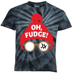 Oh Fudge Funny Christmas Saying Xmas Kids Tie-Dye T-Shirt