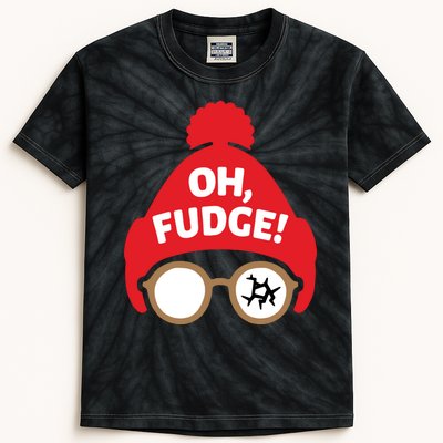 Oh Fudge Funny Christmas Saying Xmas Kids Tie-Dye T-Shirt