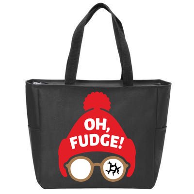Oh Fudge Funny Christmas Saying Xmas Zip Tote Bag