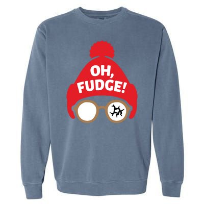 Oh Fudge Funny Christmas Saying Xmas Garment-Dyed Sweatshirt