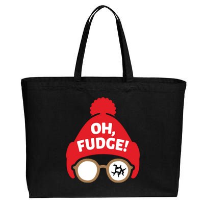 Oh Fudge Funny Christmas Saying Xmas Cotton Canvas Jumbo Tote