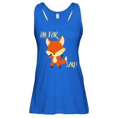 Oh For Fox Sake Funny Fox Pun Lover Gift Ladies Essential Flowy Tank