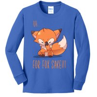 Oh For Fox Sake! Face Palm Fox Gift Kids Long Sleeve Shirt