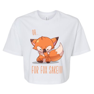 Oh For Fox Sake! Face Palm Fox Gift Bella+Canvas Jersey Crop Tee