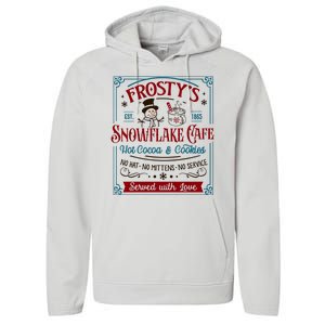 Old Fashioned FrostyS Snowflake Cafe Coffee Lovers Xmas Performance Fleece Hoodie