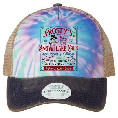 Old Fashioned FrostyS Snowflake Cafe Coffee Lovers Xmas Legacy Tie Dye Trucker Hat