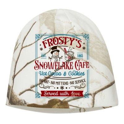 Old Fashioned FrostyS Snowflake Cafe Coffee Lovers Xmas Kati - Camo Knit Beanie