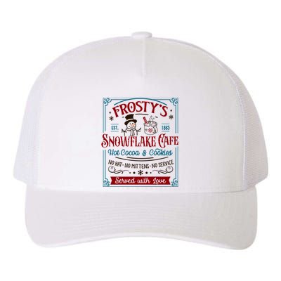 Old Fashioned FrostyS Snowflake Cafe Coffee Lovers Xmas Yupoong Adult 5-Panel Trucker Hat