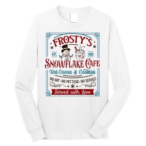 Old Fashioned FrostyS Snowflake Cafe Coffee Lovers Xmas Long Sleeve Shirt