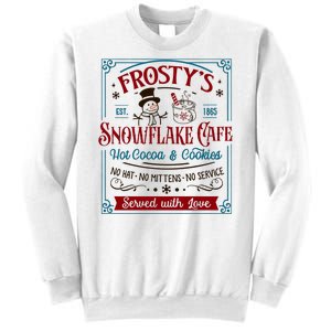 Old Fashioned FrostyS Snowflake Cafe Coffee Lovers Xmas Sweatshirt