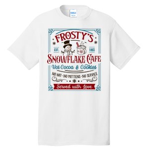 Old Fashioned FrostyS Snowflake Cafe Coffee Lovers Xmas Tall T-Shirt