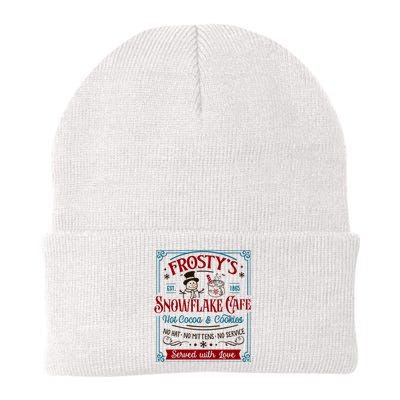 Old Fashioned FrostyS Snowflake Cafe Coffee Lovers Xmas Knit Cap Winter Beanie