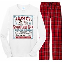 Old Fashioned FrostyS Snowflake Cafe Coffee Lovers Xmas Long Sleeve Pajama Set