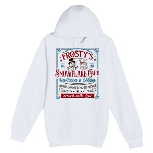 Old Fashioned FrostyS Snowflake Cafe Coffee Lovers Xmas Premium Pullover Hoodie