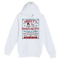 Old Fashioned FrostyS Snowflake Cafe Coffee Lovers Xmas Premium Pullover Hoodie