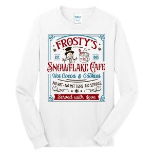 Old Fashioned FrostyS Snowflake Cafe Coffee Lovers Xmas Tall Long Sleeve T-Shirt