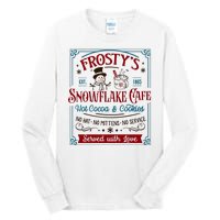 Old Fashioned FrostyS Snowflake Cafe Coffee Lovers Xmas Tall Long Sleeve T-Shirt