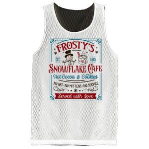 Old Fashioned FrostyS Snowflake Cafe Coffee Lovers Xmas Mesh Reversible Basketball Jersey Tank