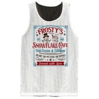 Old Fashioned FrostyS Snowflake Cafe Coffee Lovers Xmas Mesh Reversible Basketball Jersey Tank