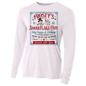 Old Fashioned FrostyS Snowflake Cafe Coffee Lovers Xmas Cooling Performance Long Sleeve Crew