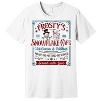 Old Fashioned FrostyS Snowflake Cafe Coffee Lovers Xmas Premium T-Shirt