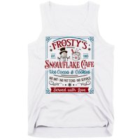 Old Fashioned FrostyS Snowflake Cafe Coffee Lovers Xmas Tank Top