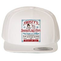 Old Fashioned FrostyS Snowflake Cafe Coffee Lovers Xmas Wool Snapback Cap