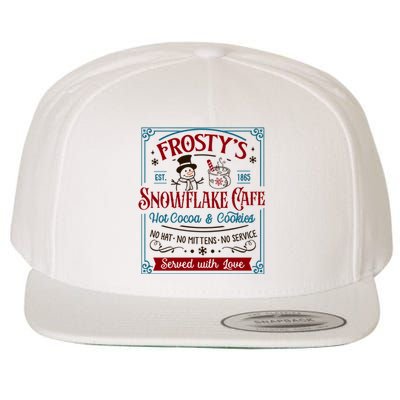 Old Fashioned FrostyS Snowflake Cafe Coffee Lovers Xmas Wool Snapback Cap