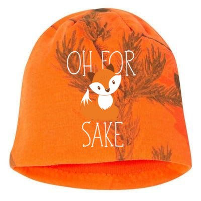 Oh For Fox Sake Funny Gift Idea Animal Lover Meaningful Gift Kati - Camo Knit Beanie