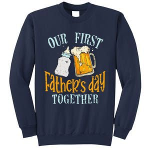 Our First Fathers Day Together Dad And Son Daughter Sweatshirt