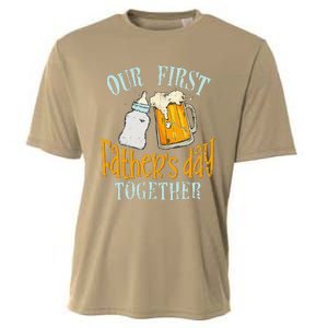 Our First Fathers Day Together Dad And Son Daughter Cooling Performance Crew T-Shirt