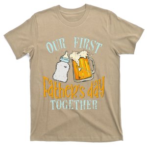 Our First Fathers Day Together Dad And Son Daughter T-Shirt